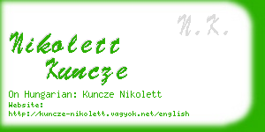 nikolett kuncze business card